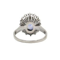 Marguerite Ring in White gold, Yellow gold, Sapphire, and Diamonds