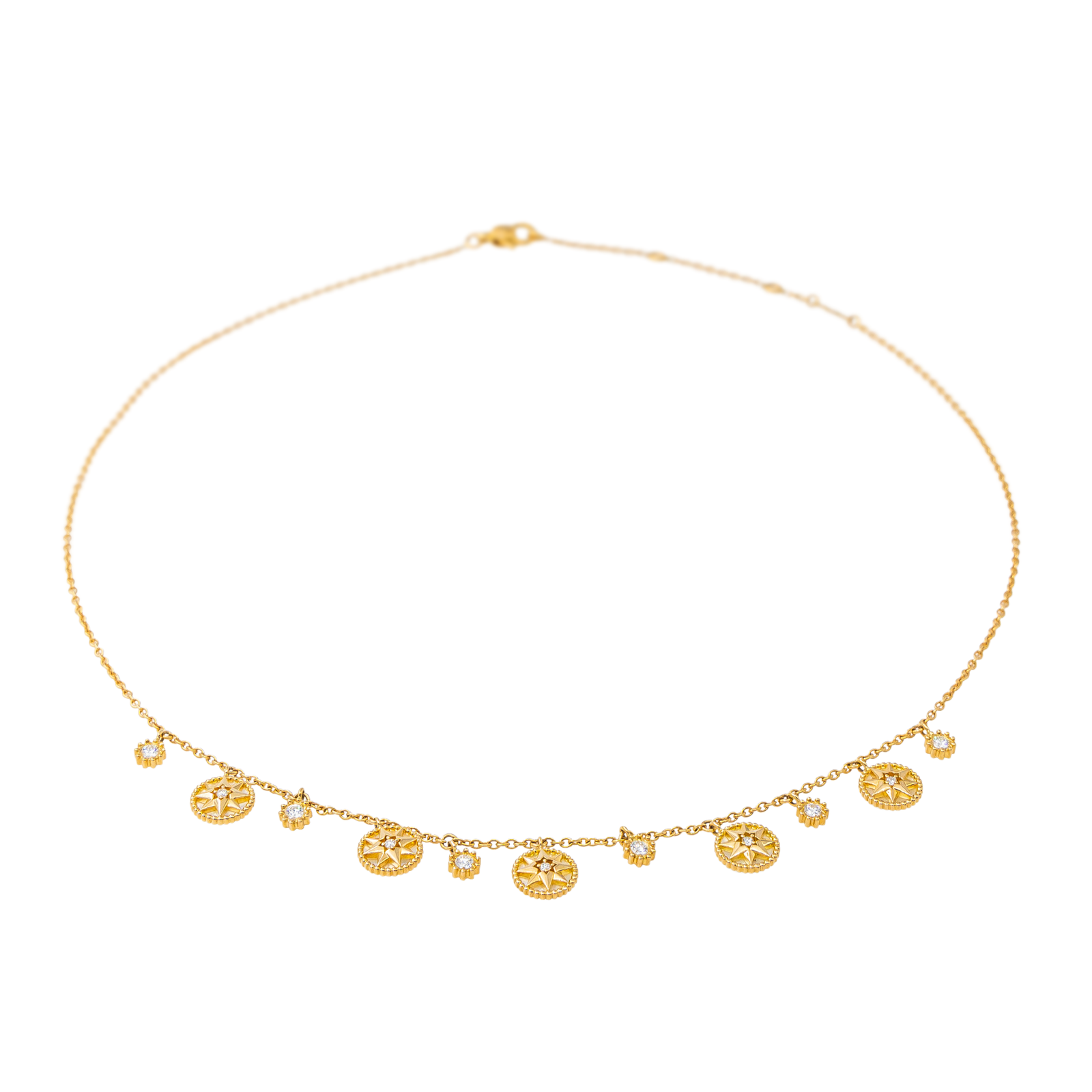 Dior "Rose des vents" Necklace in Yellow gold with Diamonds