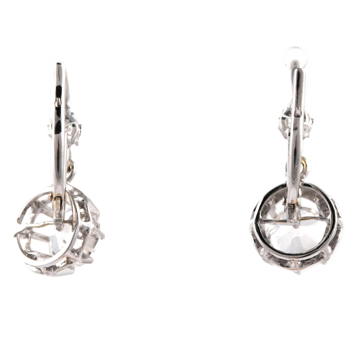 White gold and Zirconia Lever-back Earrings