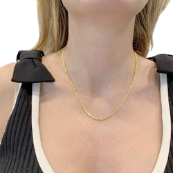 Collier or jaune, maille forçat.