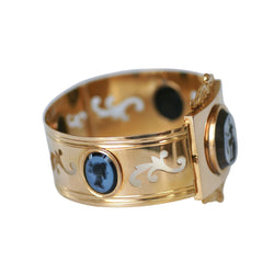 Rose Gold and Agate Bangle Bracelet