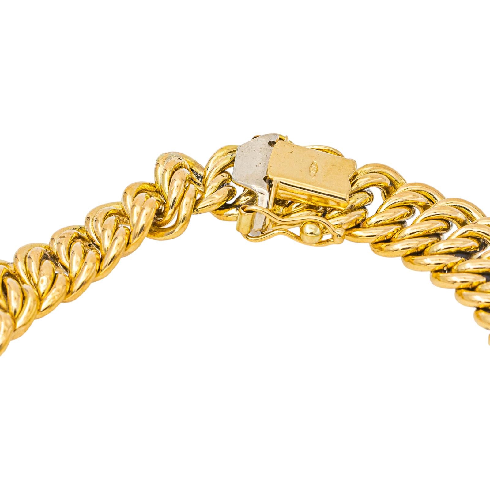 Yellow Gold American Link Bracelet