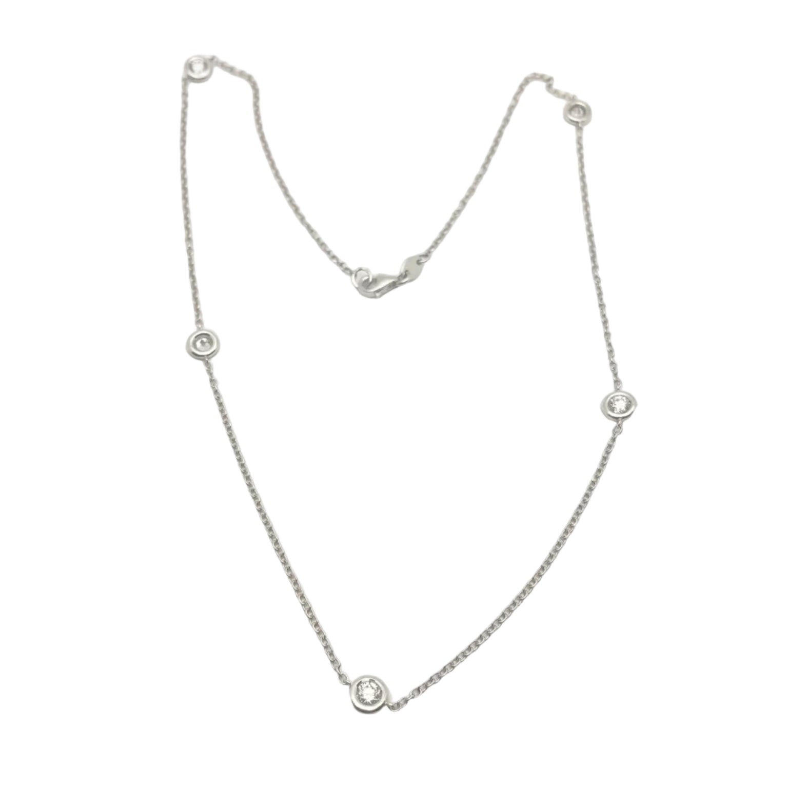 Collier Chaîne en or blanc et diamants