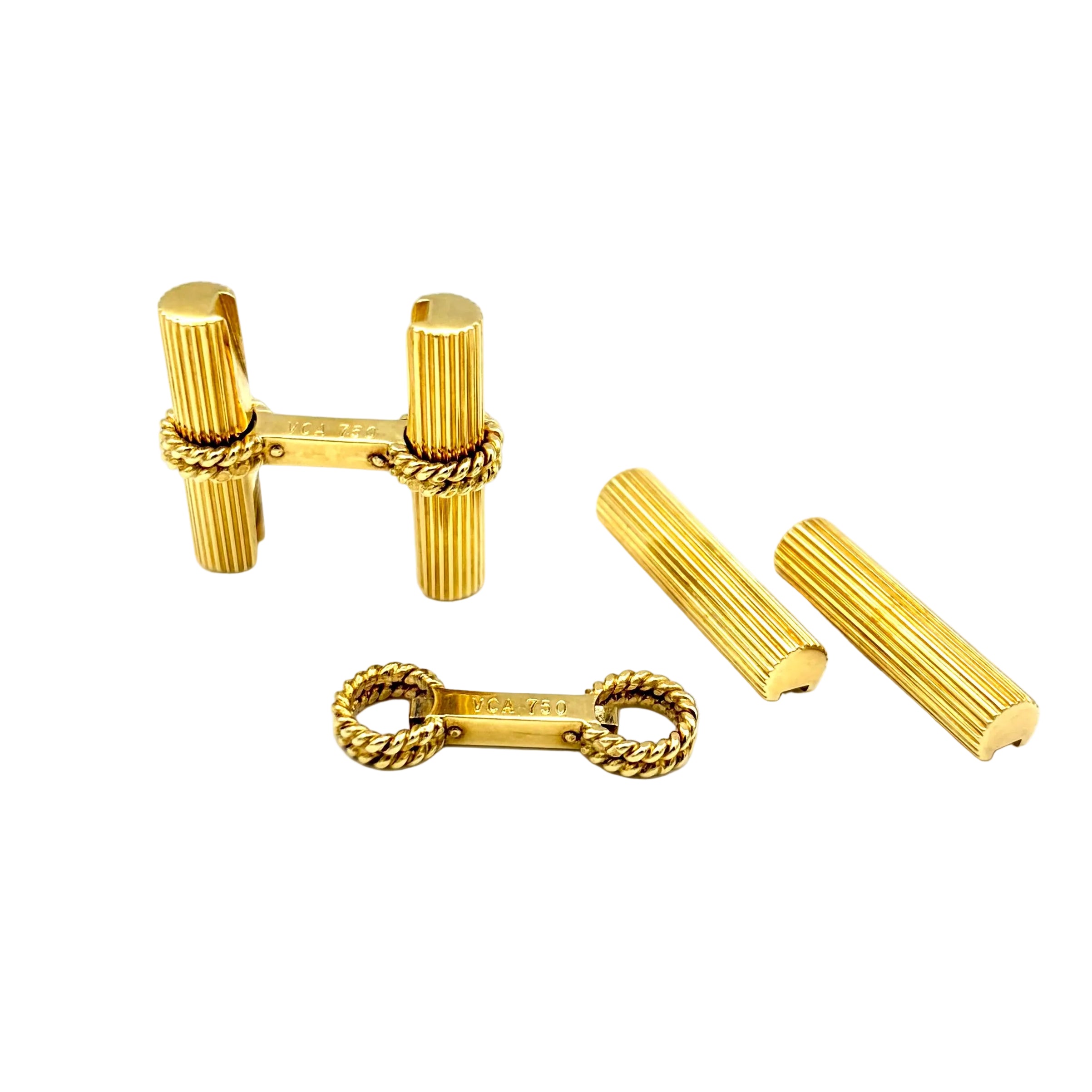 Boutons de manchette VAN CLEEF & ARPELS Bâtons en or jaune