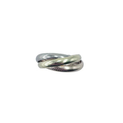 CARTIER "Trinity" Ring in white gold, yellow gold, and rose gold