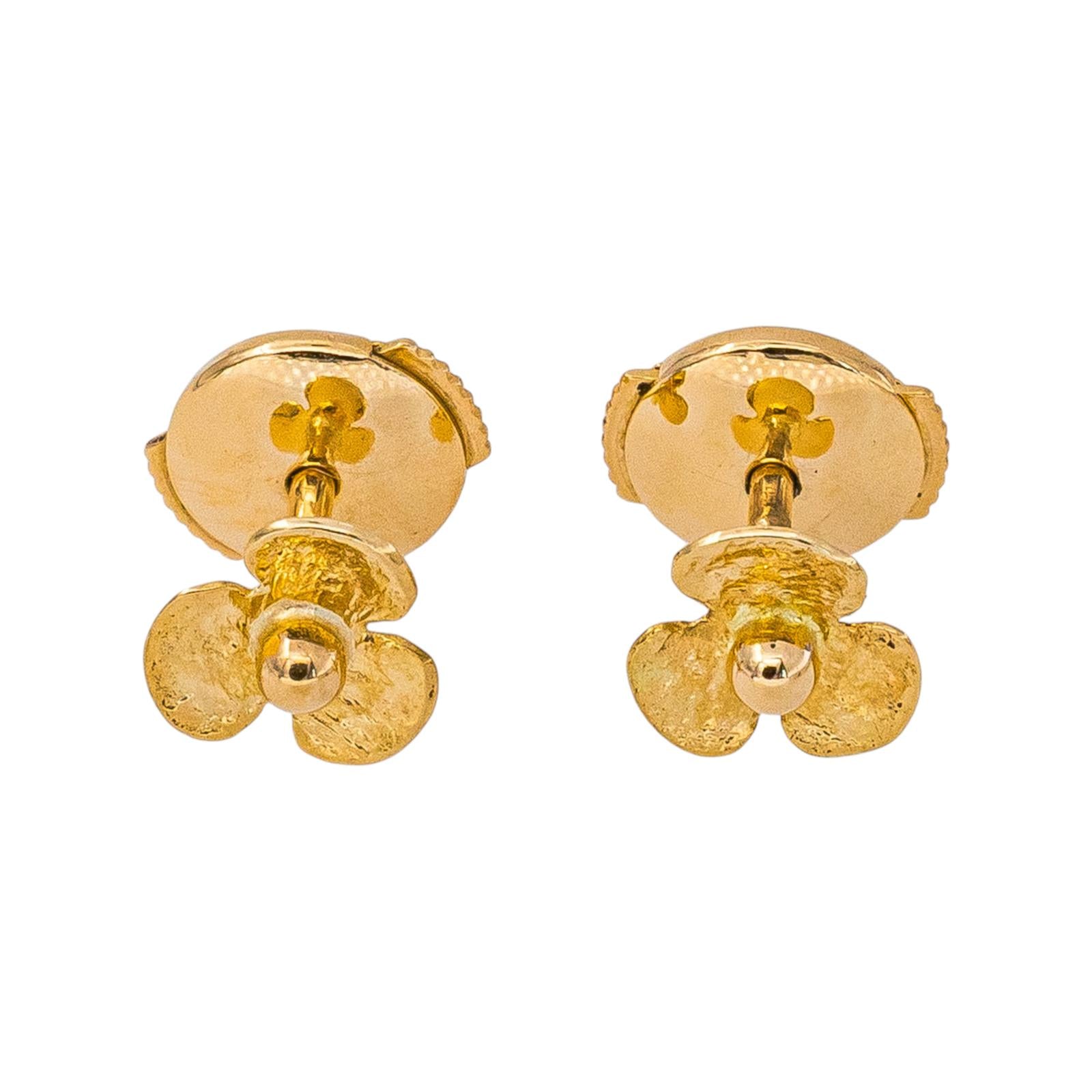 Boucles d'oreilles  Puces  Or jaune