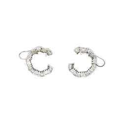 Boucles d'oreilles en or blanc et diamants