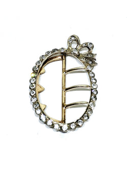 Boucle de Ceinture en Argent Vermeil et Strass