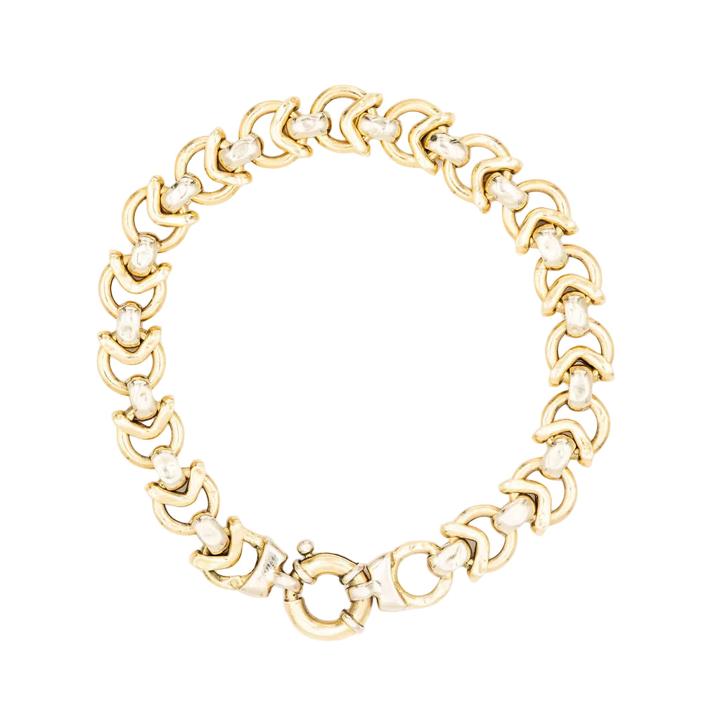 Bracelet Mesh in yellow gold and white gold