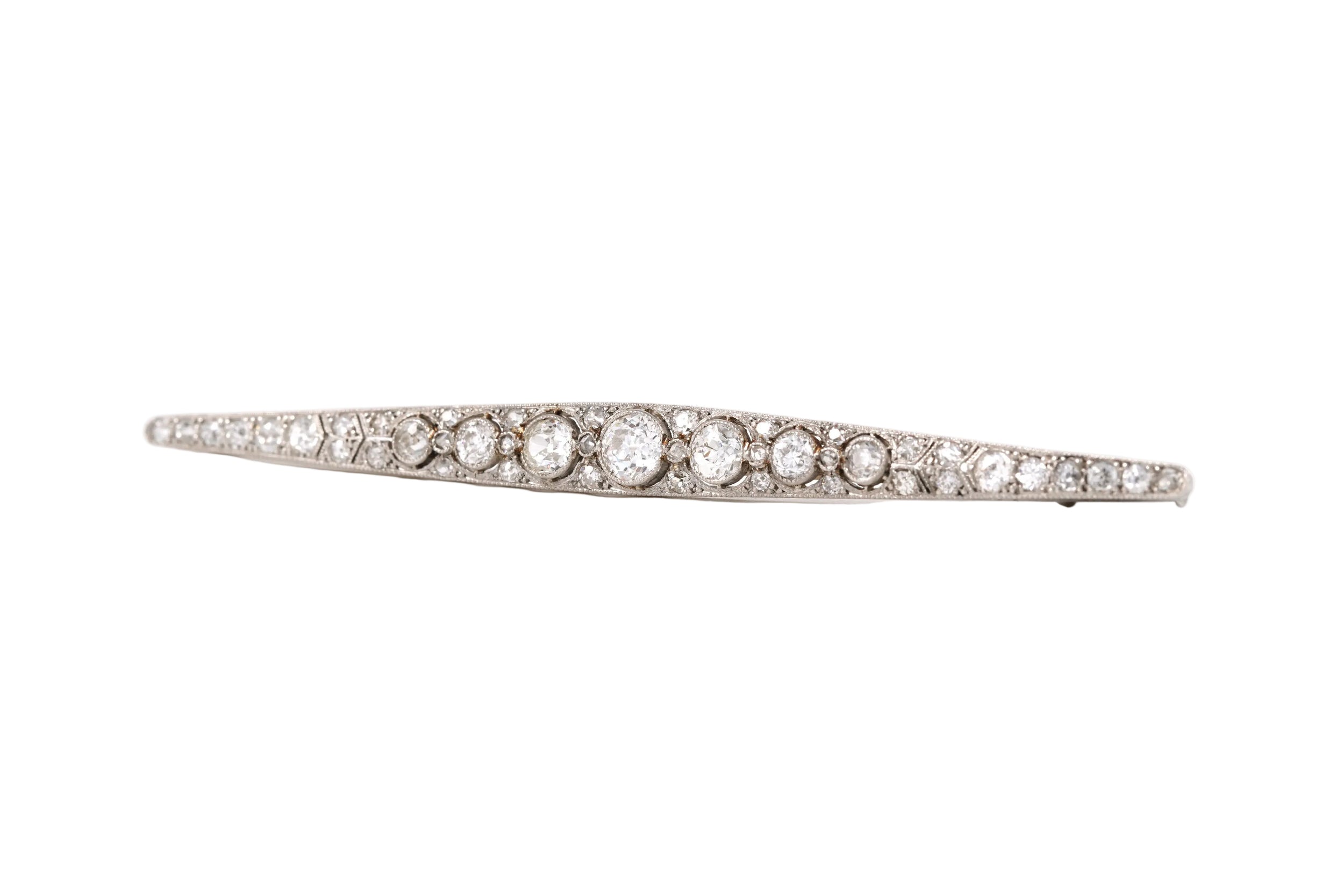 Platinum and Diamond Brooch