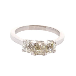 Platinum Ring with Three Diamonds