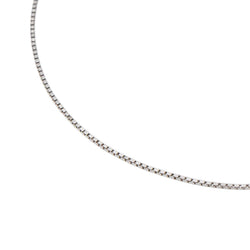 White gold Box chain Necklace