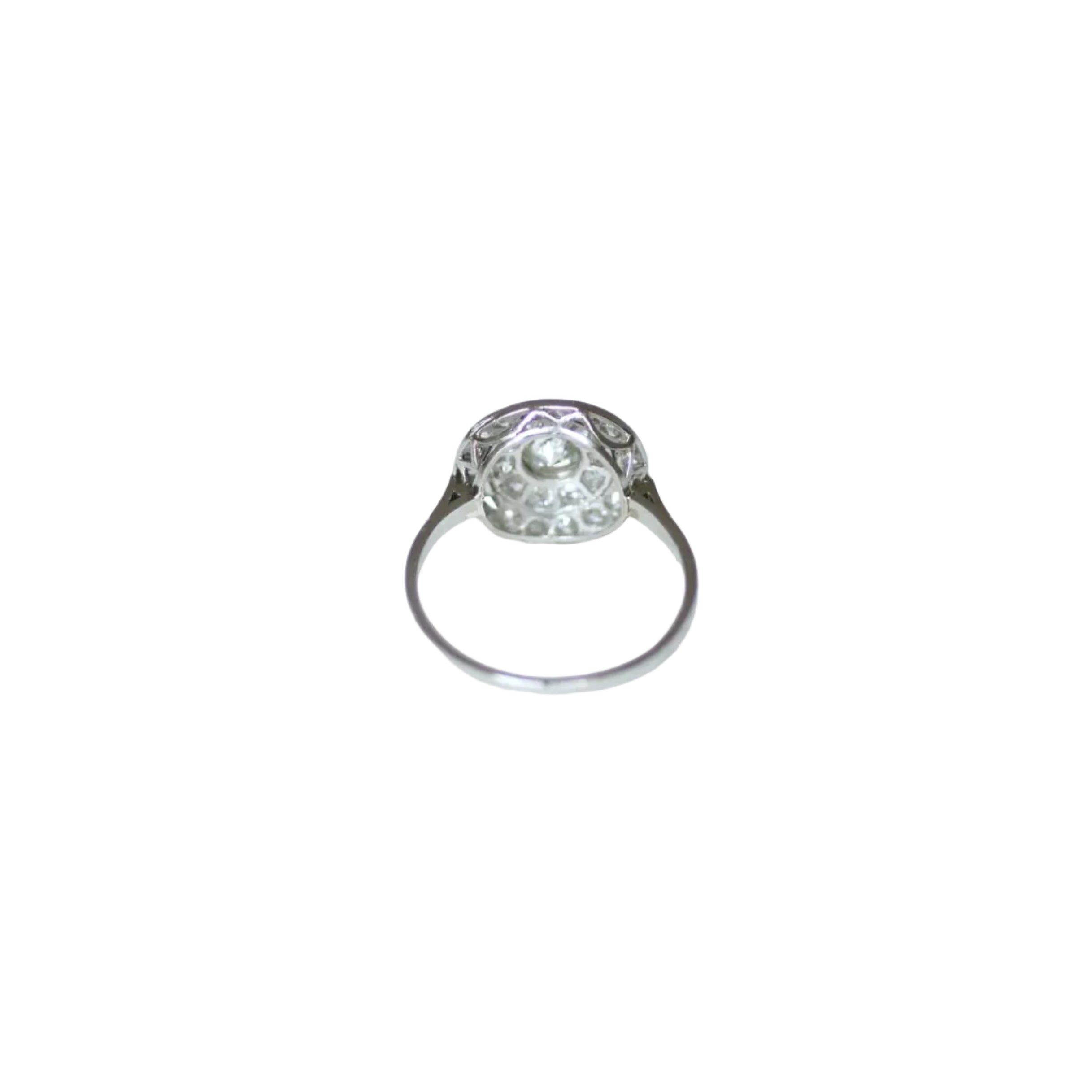 Ring Target in paltinium and diamonds