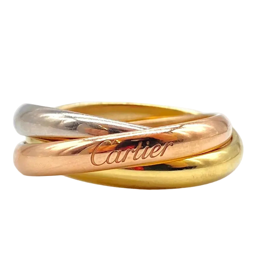 CARTIER "Trinity" Wedding band in white gold, yellow gold, and rose gold