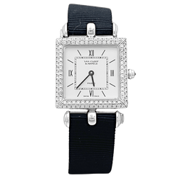 Montre Van Cleef & Arpels, "Classique Arpels" en or blanc, diamants.