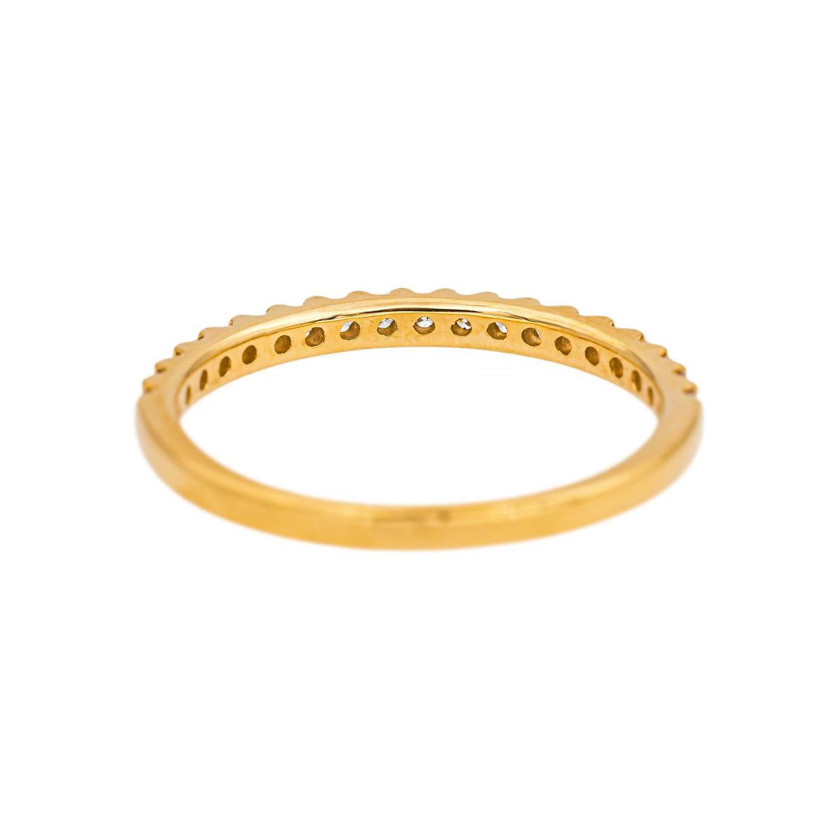 Bague  Demi-alliance  Or jaune Diamant