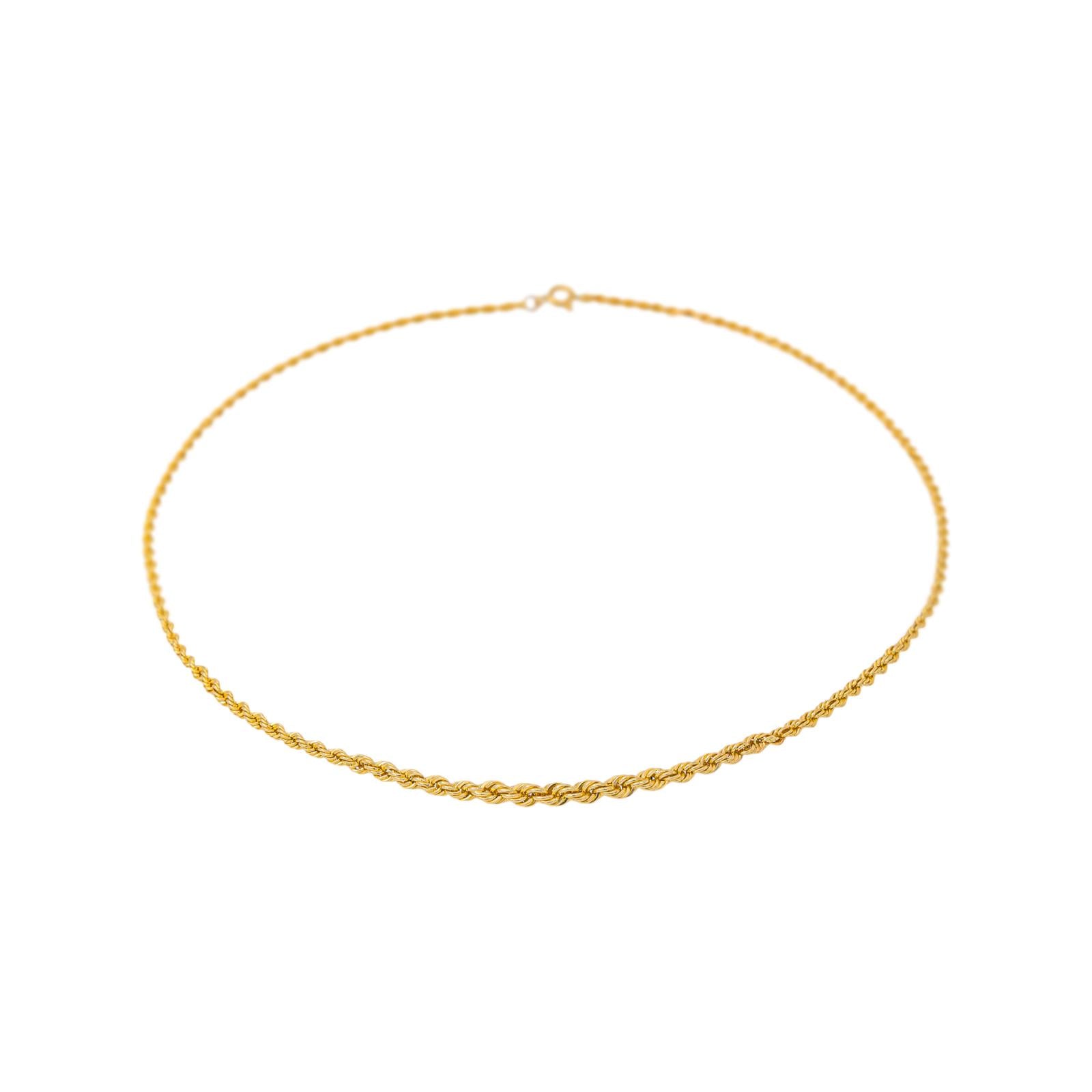 Yellow Gold Rope-Link Necklace