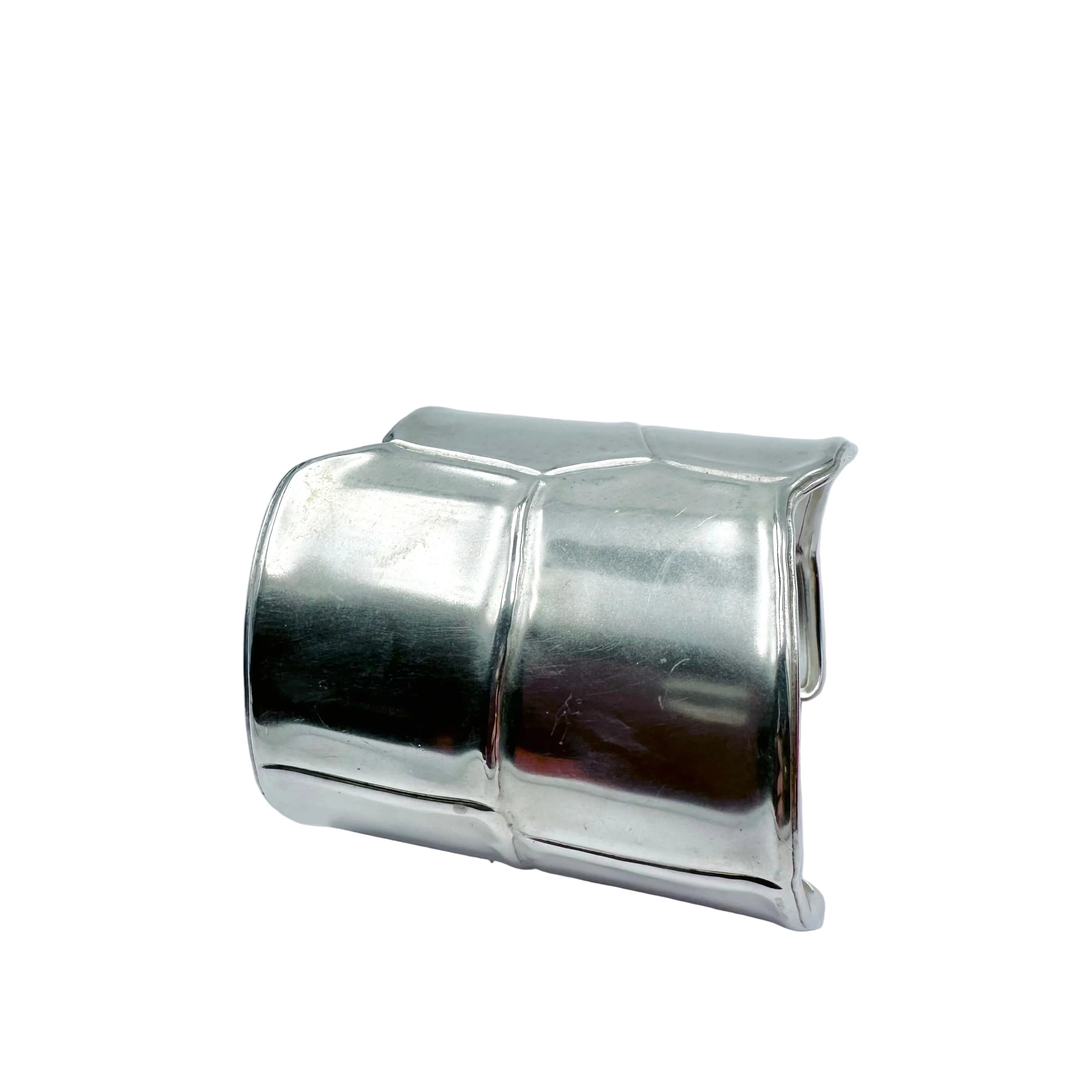 HERMÈS "Niloticus Éclat" Cuff bracelet in silver