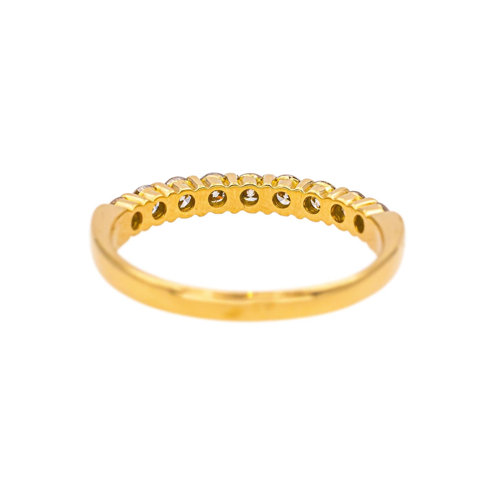 Ring Half-alliance Yellow gold diamond