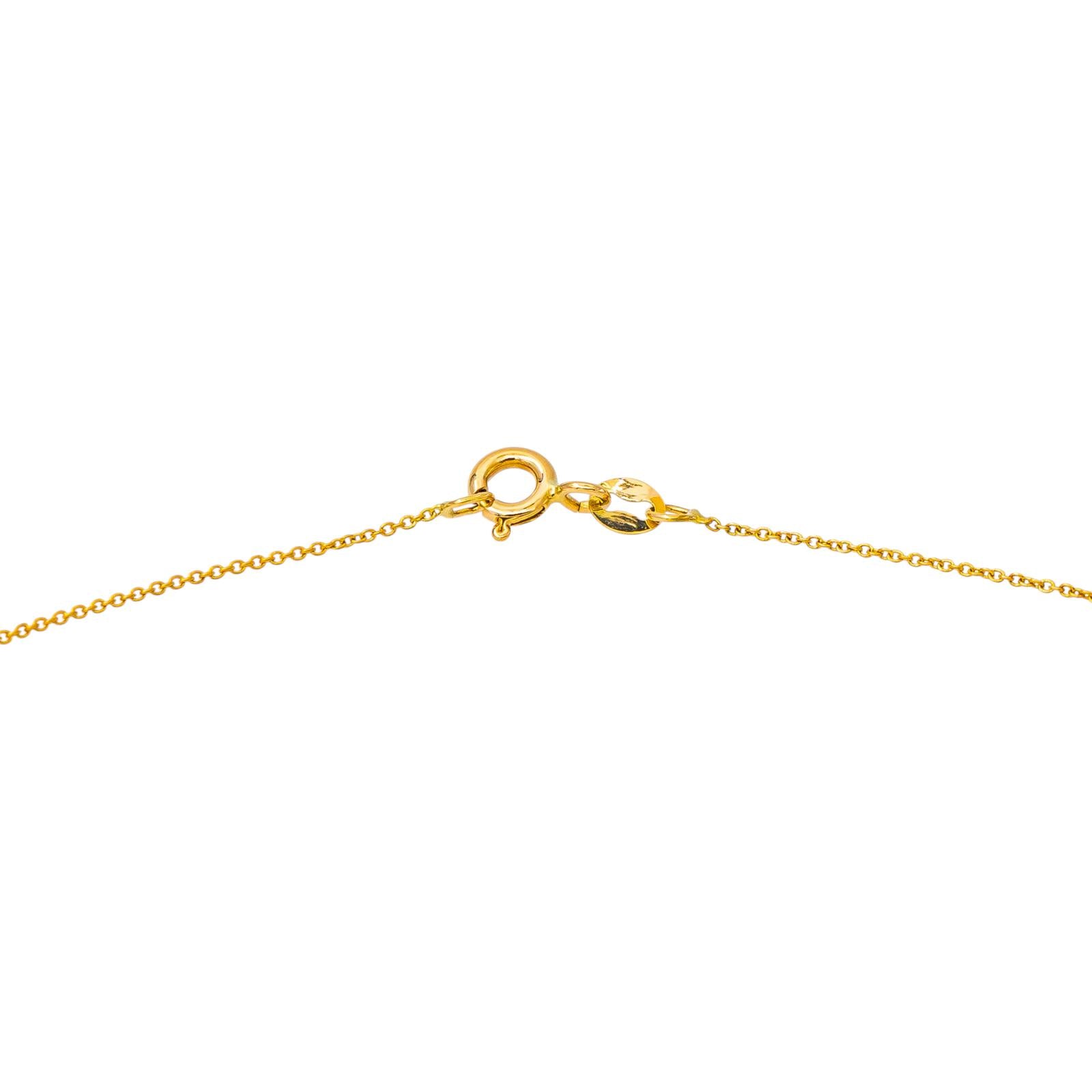 Yellow gold Sapphire Necklace