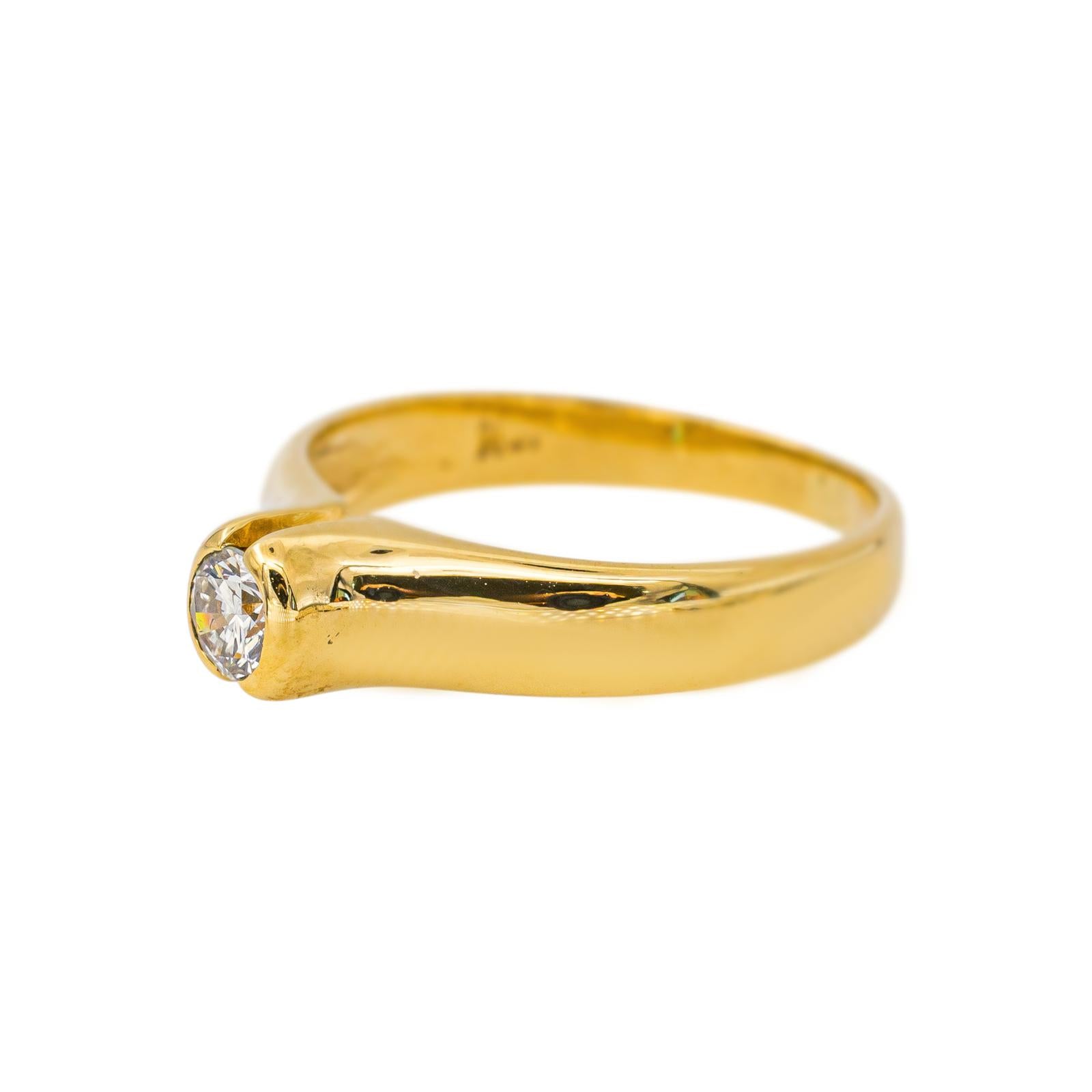 Bague Solitaire Or jaune Diamant