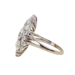 Marquise Ring in White Gold and Diamonds