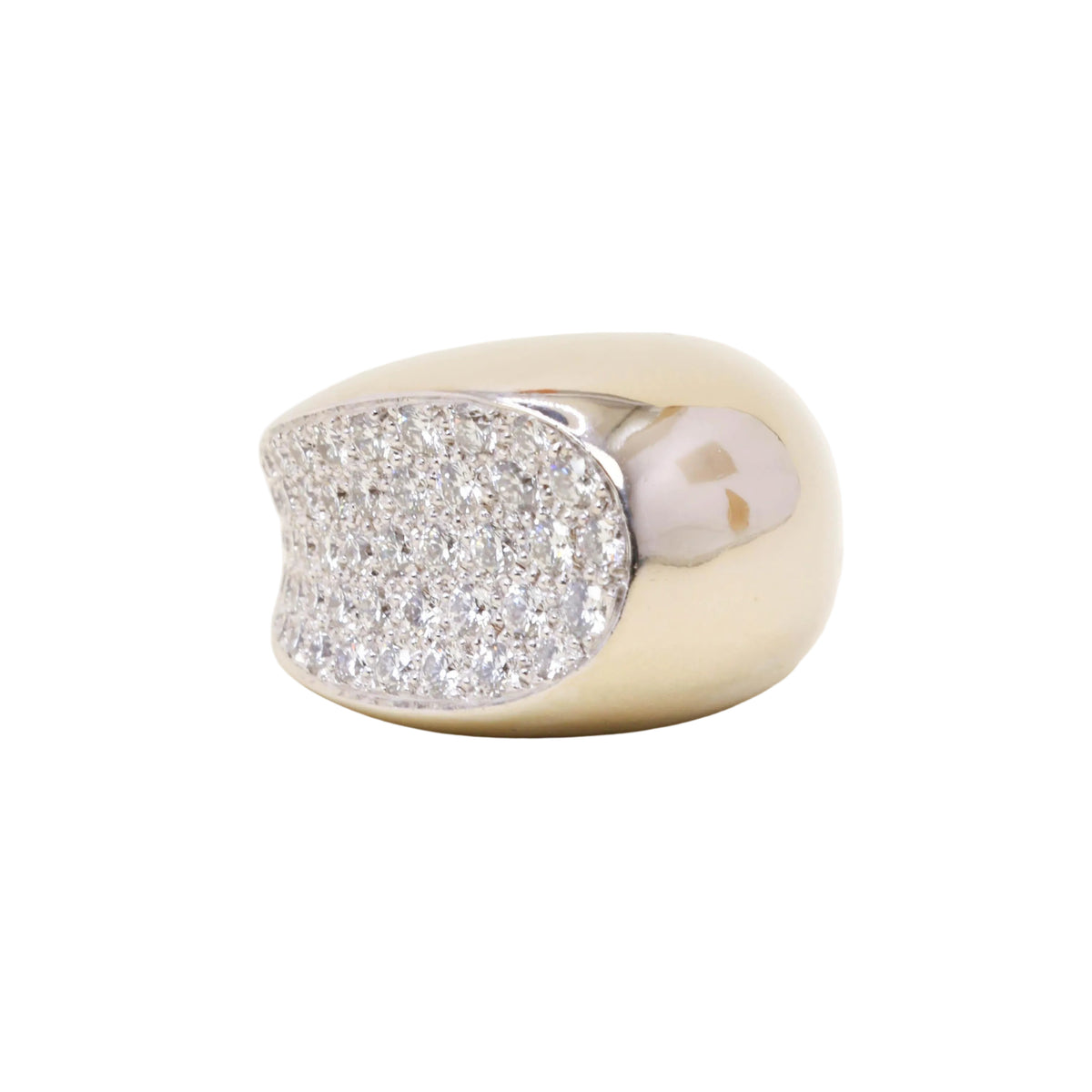 FRED "Candy" White Gold and Diamond Bangle Ring