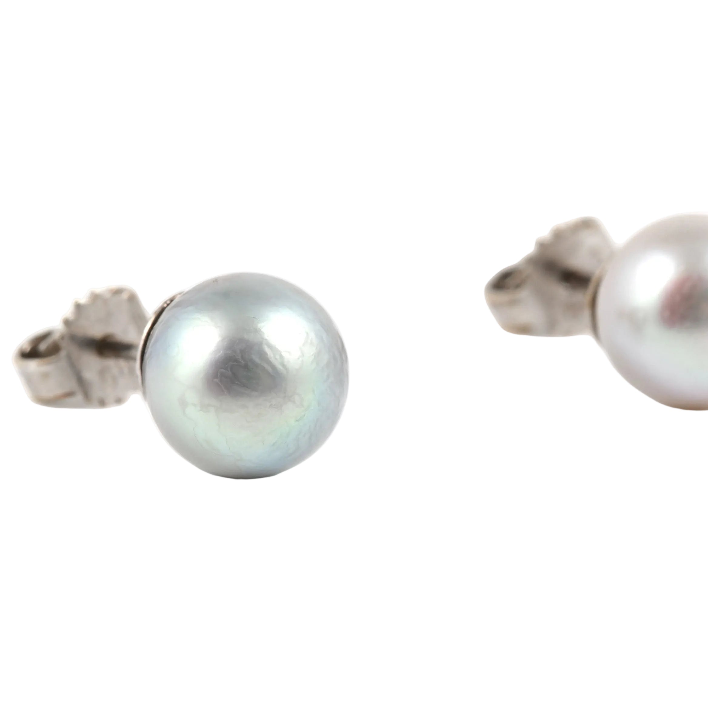 White Gold Earrings with Pearls