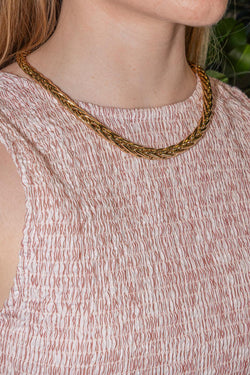 Collier Maille palmier Or jaune