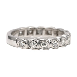 White Gold and Diamond Wedding Band