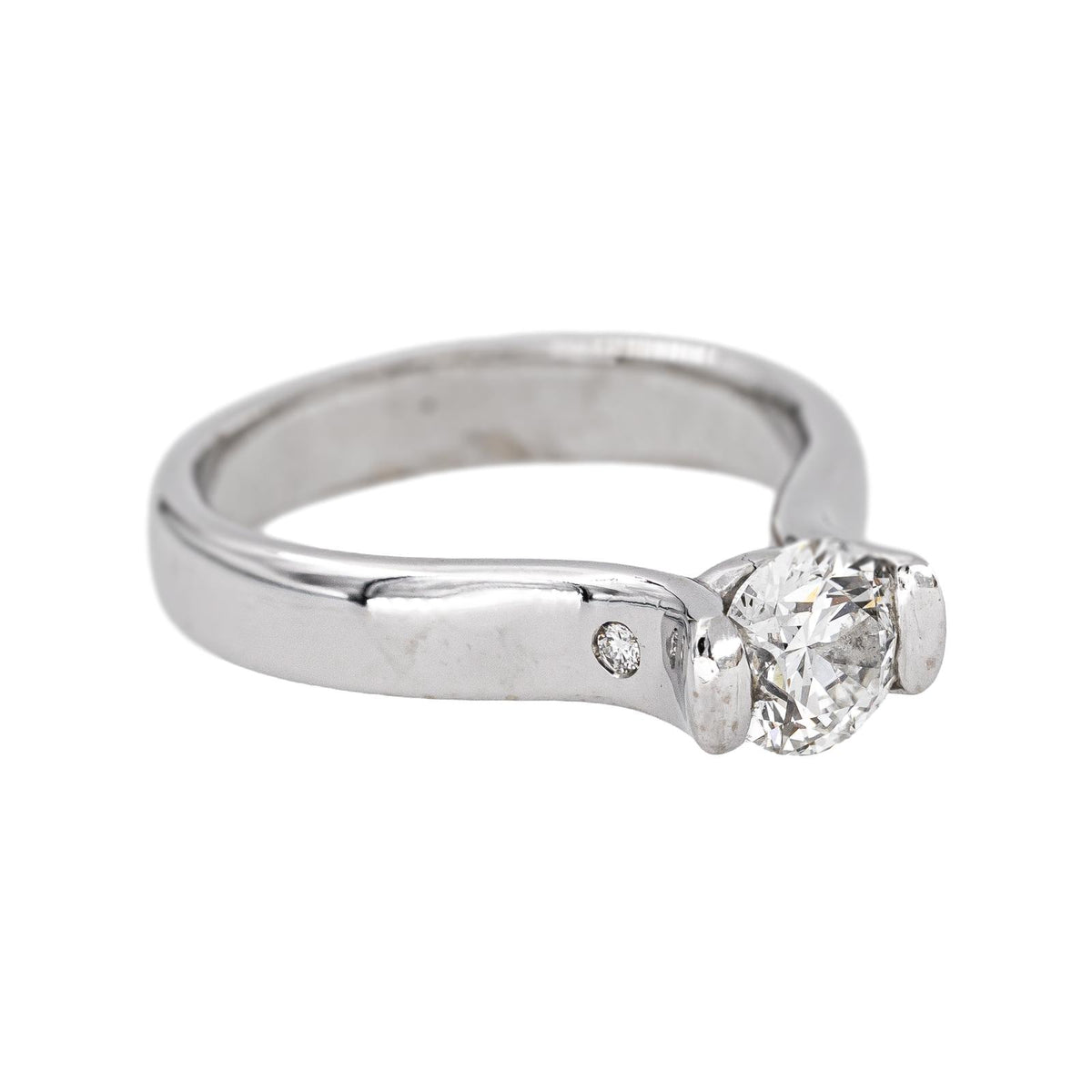 White gold Solitaire Diamond Ring