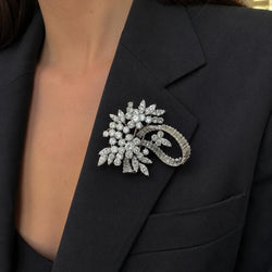 Platinum and Diamond Brooch