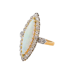 Bague Marquise Or jaune Diamant