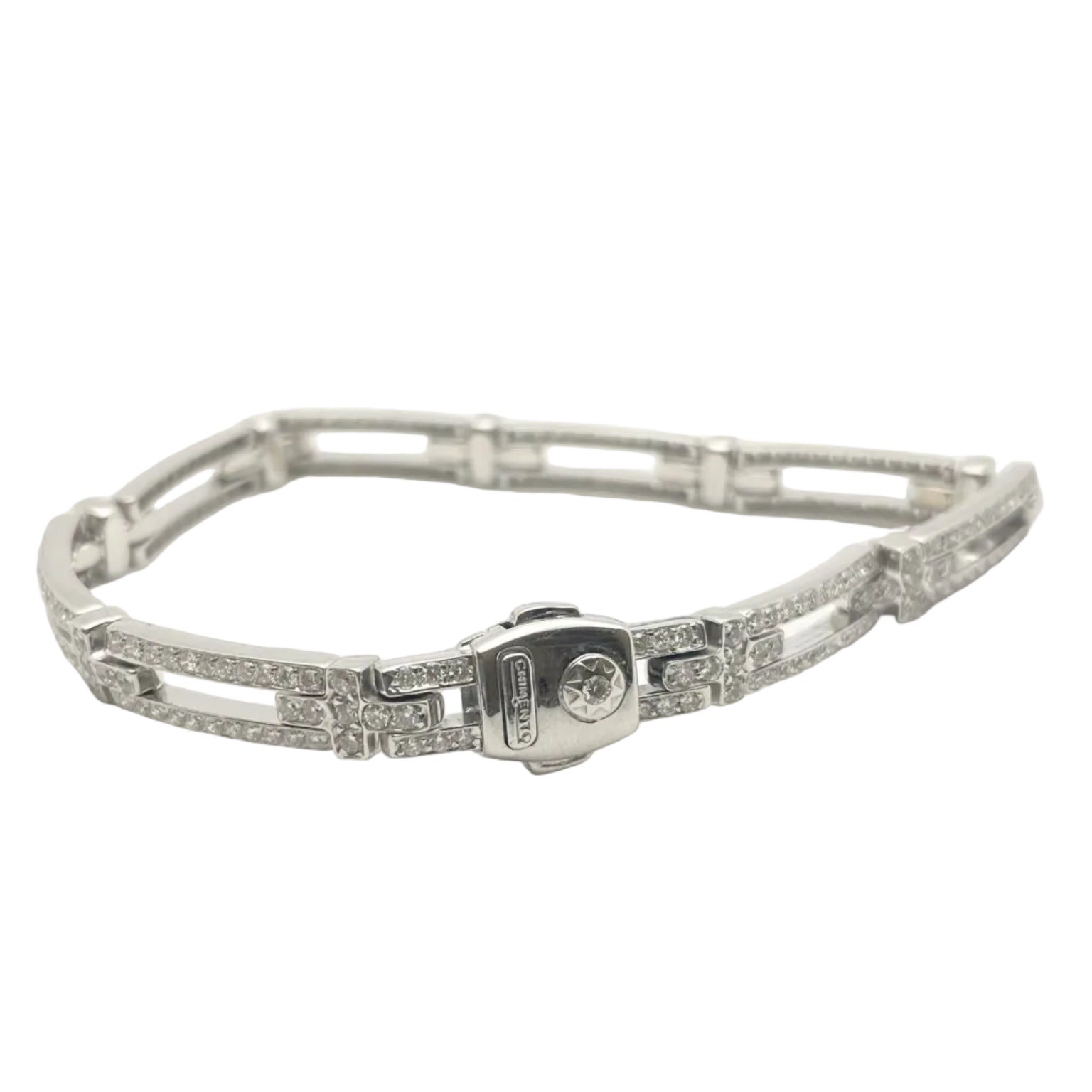 CHIMENTO Link Bracelet in White Gold and Diamonds