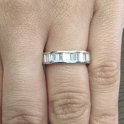 White Gold and Diamond Wedding Band