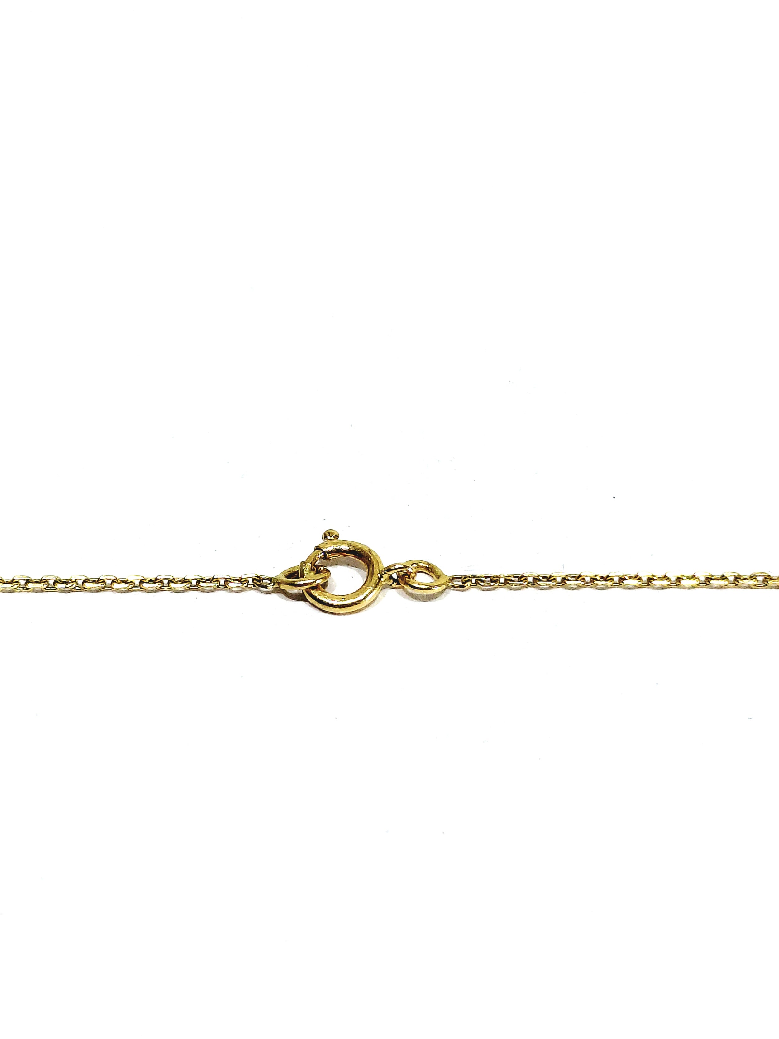 Yellow gold forçat-link chain