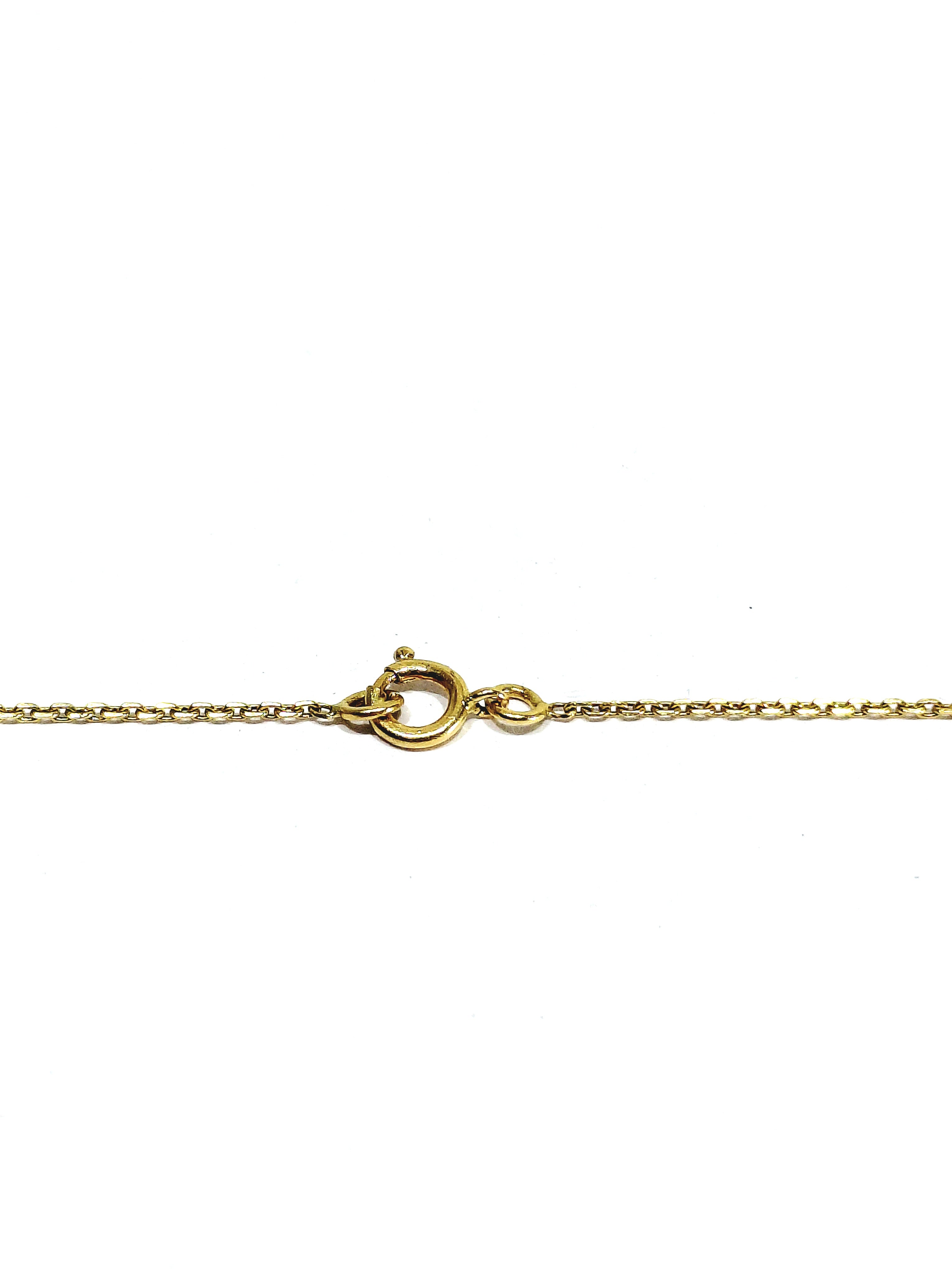 Yellow gold forçat-link chain