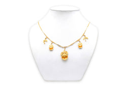 Collier Pendentif en or jaune et perles