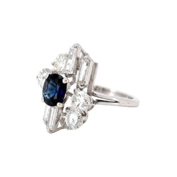 White gold, Sapphire and Diamond Ring