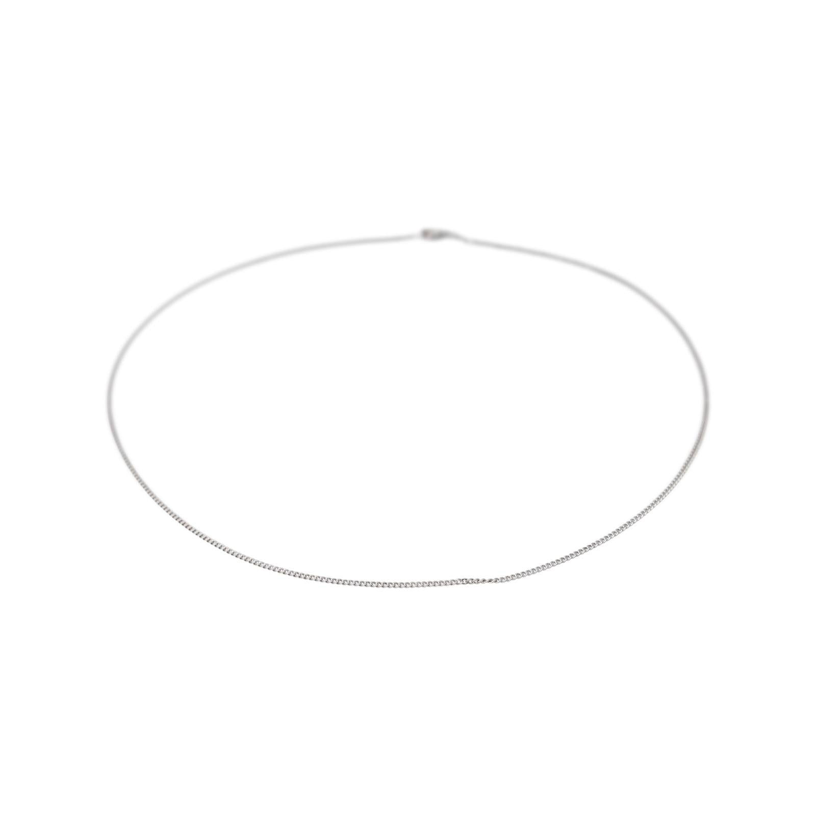 White gold Curb chain necklace