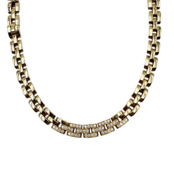 Link CARTIER "Panthère" Necklace in Yellow gold and Diamonds