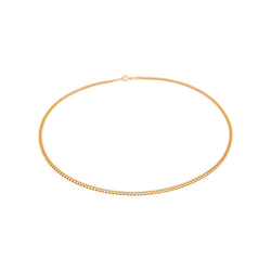 Rose gold curb chain necklace