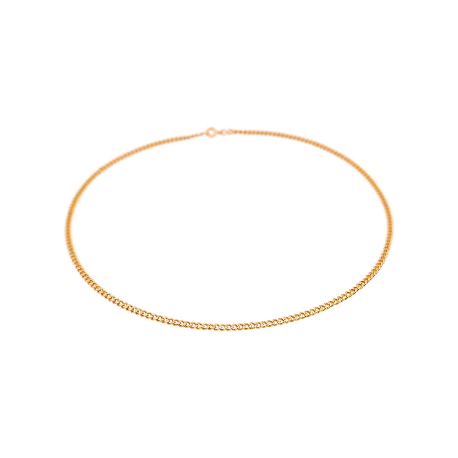 Rose gold curb chain necklace
