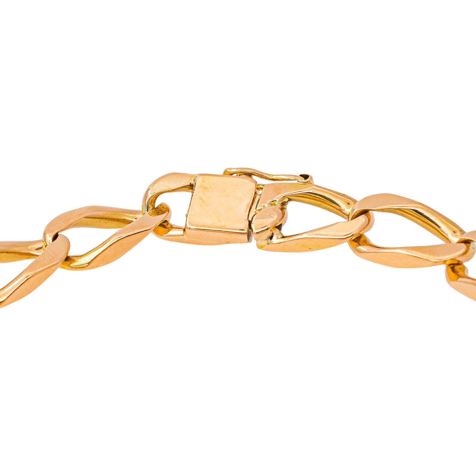 Bracelet Maille Gourmette Or rose