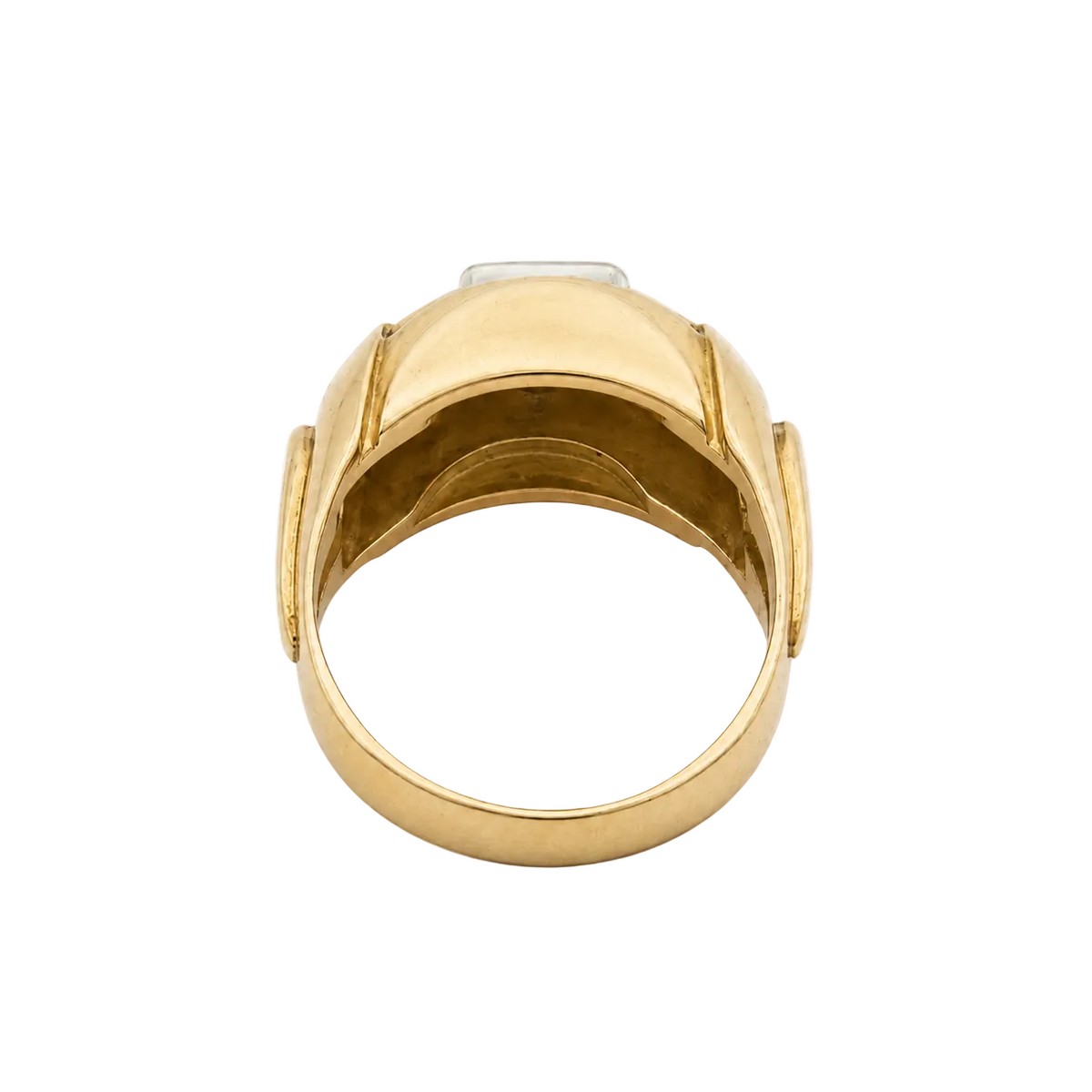 Tank Ring in Rose Gold and Diamonds