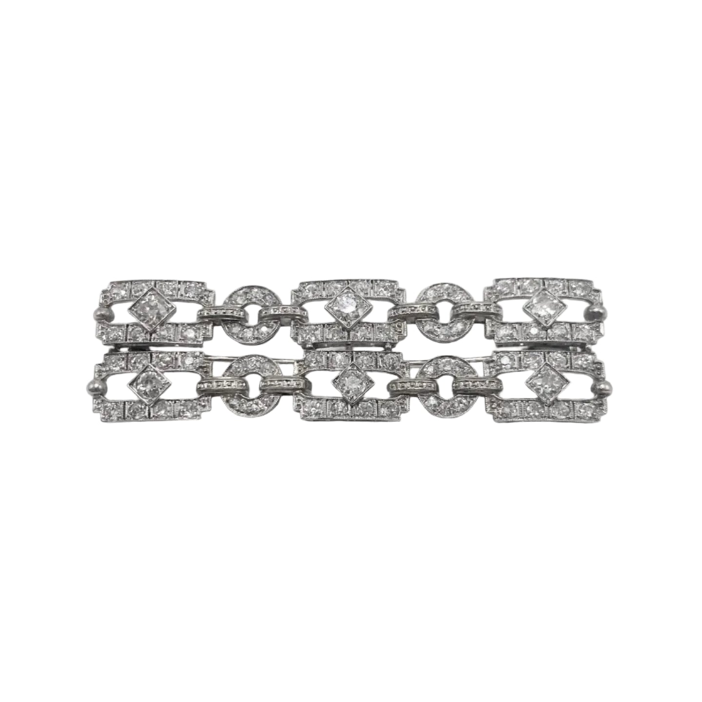 White Gold and Diamond Brooch