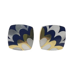 Boucles d'oreilles Clips TIFFANY & CO. en or jaune, lapis-lazuli et nacre
