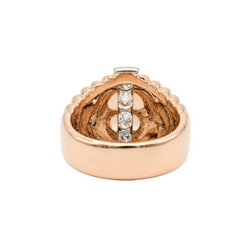 Dôme Ring in Rose Gold and Diamonds