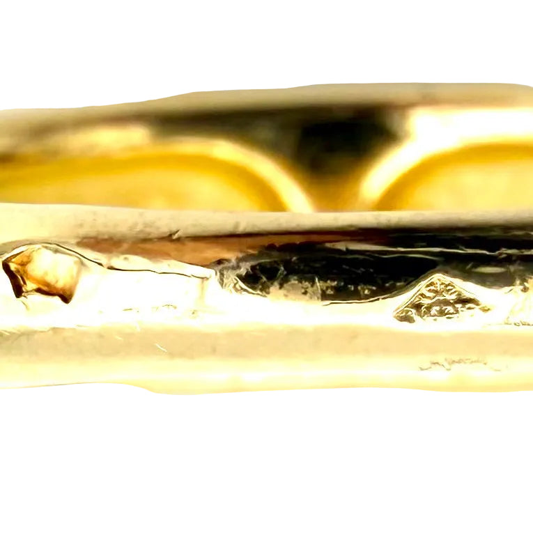 JEAN & PIERRE BELLIN Yellow gold and Ivory Bangle Ring