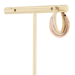 Single hoop earring in white gold, yellow gold, and rose gold